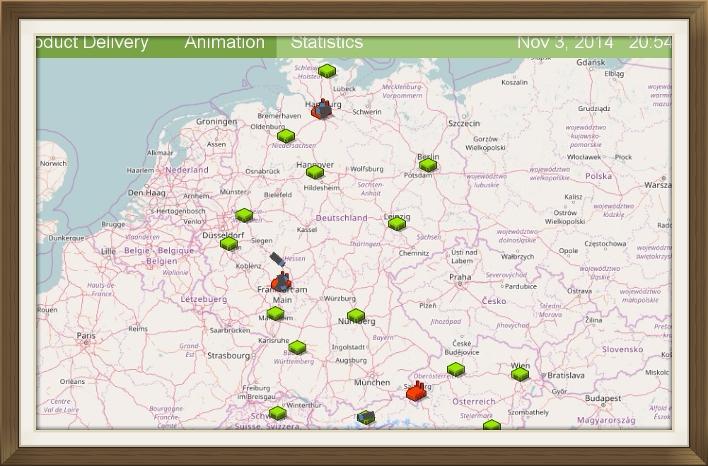 Captura pantalla simulación de cadenas de suministro